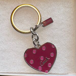 Coach Berry and Polka Dot Heart Keychain